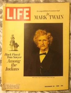 LIFE Magazine "Mark Twain's Unpublished Manuscript" December 20, 1968 Near Mint - Imagen 1 de 2