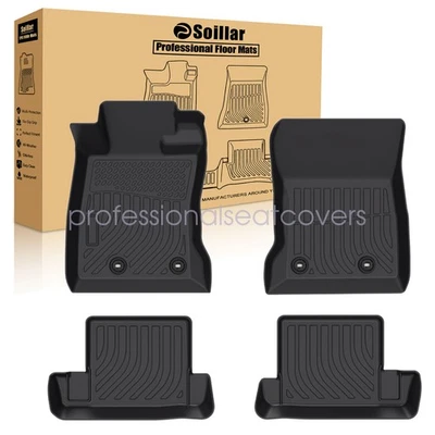 Fits 2022-2025 Toyota GR86 Subaru BRZ TPE 3D 2 Row Floor Mats Liner Set Black 4x - Изображение 1 из 4