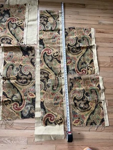 Ralph Lauren HOME Dovima Linen Paisley Fabric Remnants Pieces *NEW* - Picture 1 of 10
