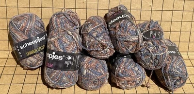 Yarn Lot Cotton Flake Neutrals & Gray Variegated 7+2 balls - Image 1 of 4