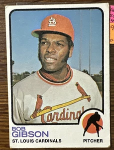 1973 Topps #190 Bob Gibson St Louis Cardinals  HOF  VG-VGEX (crease) 💥⚾💥 - Picture 1 of 11