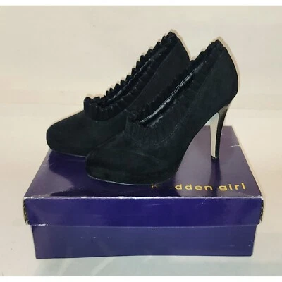 Madden Girl Guava Heels Size 7 Women’s Black Faux Suede Heels - Изображение 1 из 4
