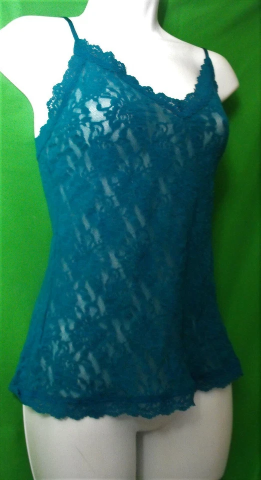 NEW HANKY PANKY 484731 ENFT MADE IN USA LINGERIE STRAPS V-NECK LACE CAMISOLE S - Image 1 of 1