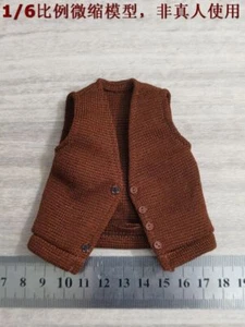 1/6 Brown Vest Clothes Men's Clothing Model For 12" Male Figure Doll Toy SH02 - Picture 1 of 4