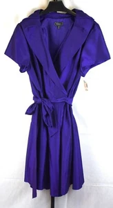 Vestido Colección Granero Vestido Retro Talla Grande 24 Morado Real Oscuro Manga Corta - Imagen 1 de 3