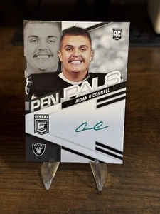 Bolígrafo Donruss Elite Aidan O’Connell RC 2023 Pals tinta verde automática SSP Rare Raiders - Imagen 1 de 2