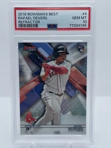 2018 Bowman's Best Rafael Devers Boston Red Sox Rookie Refractor PSA 10 GEM MT - Picture 1 of 1