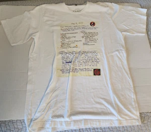 Grateful Dead - Cornell May 8 1977 Set List Printed on T-Shirt - New / Unworn! - Picture 1 of 6