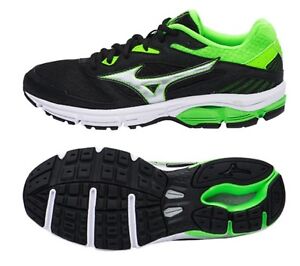 Mizuno Men Wave Surge Training Shoes Black Lime Running Sneakers Shoe J1CG171303