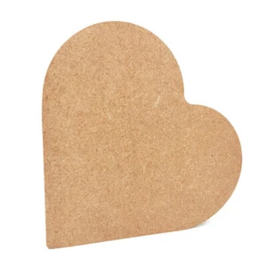 Corazón independiente amor forma boda MDF madera artesanal blanco 18 mm grande hágalo usted mismo arte - Imagen 1 de 3