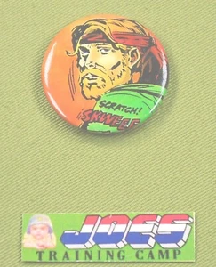 1987 GI Joe Vintage ROCK N ROLL BUTTON pin redondo imágenes cómicas Hasbro ARAH JTC - Imagen 1 de 2