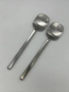 Country Road Salad Servers Brushed Stainless Steel Spoon Fork - Picture 1 of 14