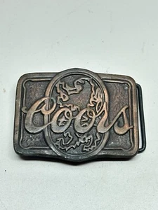Vintage Brass Coors Beer Advertisement Belt Buckle - Picture 1 of 2