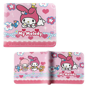 MY MELODY Hello Kitty 4 in. Bi Fold Wallet (Mai Merodi Anime Credit Card)