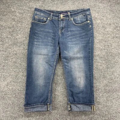Vigoss Jeans Womens 9 Blue Capri Medium Wash Capris Stretch 5 Pocket Denim 33x21 - Image 1 of 4