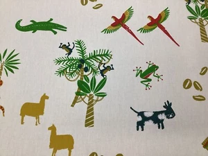 150cm Remanente Niños Safari Animales Artesanal Algodón Suave Decoración Tela - Imagen 1 de 2