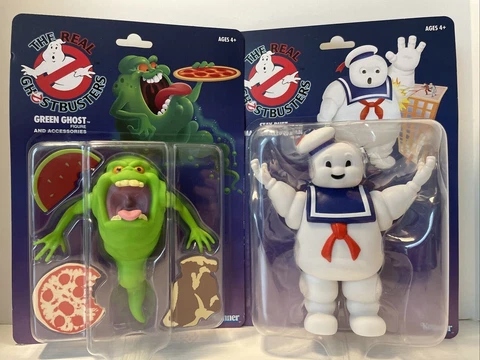 The Real Ghostbusters Stay Puft Marshmallow Man & Slimer Retro Figure Set of 2 Cover