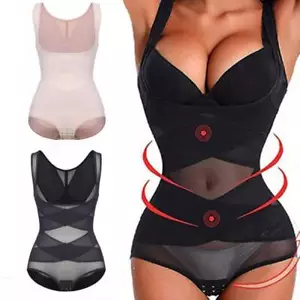 Waist Trainer Body Shaper Women Tummy Slimming Underwear Bodysuit Corset Girdle - Picture 1 of 25
