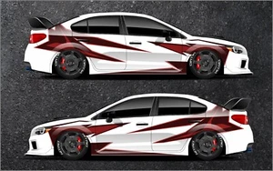 Jet Fighter Car Side Wrap Color Graphics Custom Livery Racing Vinyl Decal - Foto 1 di 4