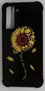 Für Samsung Galaxy S21 Handyhülle "You Are My Sunshine" Sonnenblume und Totenköpfe - Bild 1 von 5