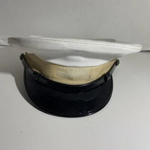 Vintage Bancroft Military Caps weiß Hilfskleidung Kappe Mütze - Bild 1 von 5