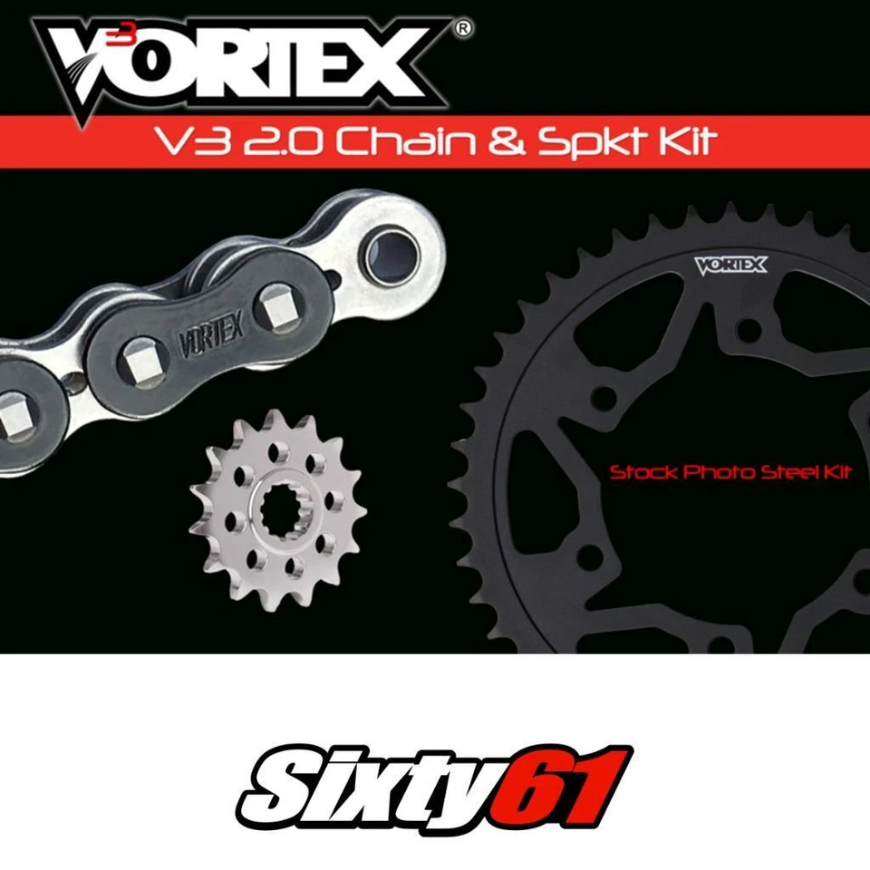 Suzuki GSXR 1000 Chain Sprocket Kit 2001-2005 2006 Vortex 520 16-44T Steel Black - Image 1 of 1