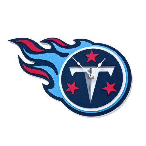 Foam Fanatics NFL Tennessee Titans 3-D Foam Wall Clock Home Office decor Cover