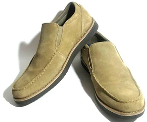 LANDS END Men’s Suede Leather Slip On Loafers | Color Tan | Size 10M - Picture 1 of 7