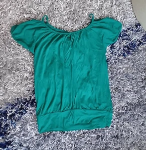 C&A Clockhouse Träger T-Shirt schulterfrei grün Gr. L - Bild 1 von 1