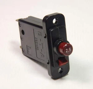 Lot of 25 E-T-A (ETA) - 45-000-P-H - 2.5 Amp Circuit Breaker. SP 2.5Amp 250VAC - Picture 1 of 5
