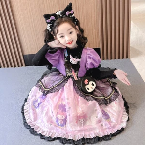 Lolita Melody Kuromi Tailing Sweet Princess Dress Knitting Sweater Girl Children - Picture 1 of 16