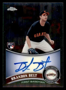 2011 Topps Chrome Rookie AUTO #172 Brandon Belt - Picture 1 of 2