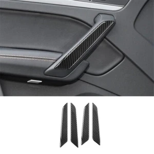 4Pcs For Audi Q5 2018-2021 Carbon Fiber Interior Door Armrest Panel Cover Trim - Picture 1 of 12