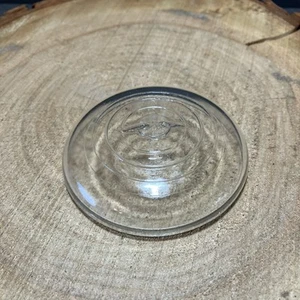 "Jarro de vidrio transparente vintage tapa alambre fianza relámpago tamaño regular 3""" - Imagen 1 de 2