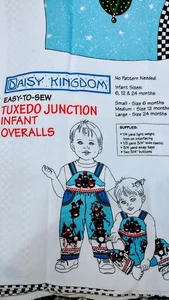 Christmas Baby Overalls Daisy Kingdom Size SML Cut & Sew Fabric Pattern New  - Picture 1 of 1