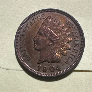 1904 Indian Head Cent Red/Brown BU+ - Picture 1 of 2