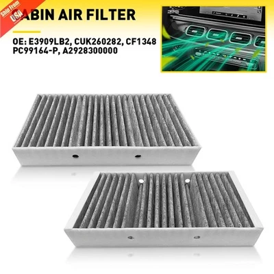2x Activated Carbon Cabin Air Filter for Mercedes-Benz GLE350 GLS450 ML250 ML550 - Image 1 of 4