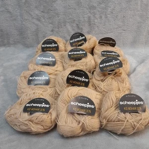 12 Skeins Scheepjes Mohair Yarn Beige Color #2970 20g ca 75m Holland 70/30 Mix - Picture 1 of 3