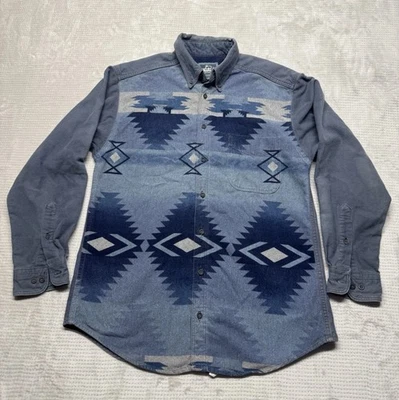 VTG Woolrich Chamois Cloth Shirt Men’s Medium Southwestern Aztec Made In USA - Image 1 of 4