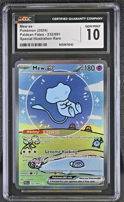 POKEMON CGC 10 2024 SV Paldean Fates Mew ex 232/091 SIR *5043 - Image 1 of 3