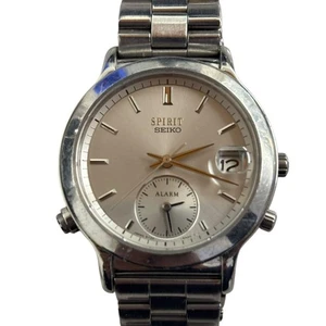 SEIKO SPIRIT 5T32-6A40 Quartz Watch Silver JP - Picture 1 of 3