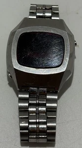Vintage Sears & Roebuck Time Computer Herren Digital LED Armbanduhr USA Stahl - Bild 1 von 5