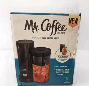 Mr. Coffee TM1-BLK 2 Qt Iced Tea & Iced Coffee Maker Black New in Open Box - Picture 1 of 7