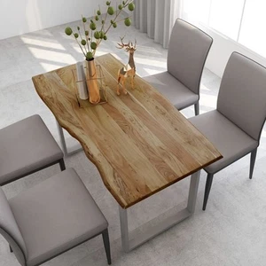 vidaXL Tavolo da Pranzo 140x70x76 cm in Legno Massello di Acacia - Foto 1 di 8