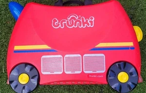 Trunki-Frank Feuerwehr Ride On Kinderkoffer Zugleine & Riemen fehlen sehr guter Zustand - Bild 1 von 8
