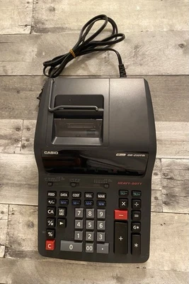 Casio DR-210TM Heavy-Duty Desktop Printing Calculator Tested Works! No Paper - Image 1 of 4