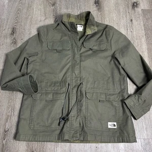 North Face Women’s XL Urban Utility Shacket Green Flannel Lined Barn Jacket - Picture 1 of 14