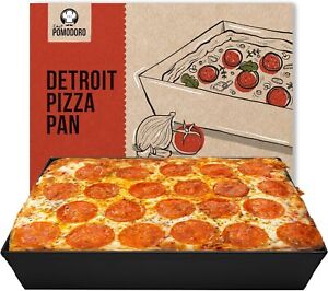 Chef Pomodoro Detroit Style Pizza Pan, 14 x 10-Inch / (35.5 x 25 cm), Hard Anod