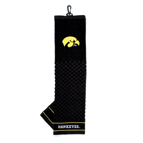 Iowa Hawkeyes Golf Bag Embroidered Towel  - Tri-Fold 16" x 25" Course Club Cover