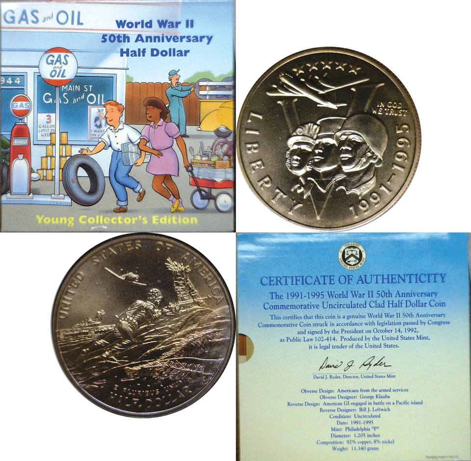 1993-P 50C Young Collector's Edition World War II Clad Half Dollar OGP - Image 1 of 1